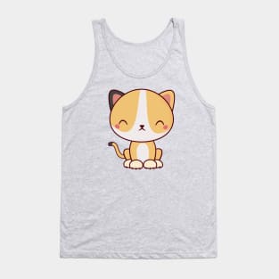 Smiling Kawaii Cute Kitten Cat Tank Top